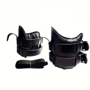 1 Pair Fitness Inversion Foot Cover Handstand Machine Training Auxiliary Hanging Device with Adjustable Straps & Buckles, 150.0kg Load Capacity, Sturdy Metal Buckles for Strength Training, Pull-Ups, ABS Workouts, Core Workout Boots, Gymnastics Equipment