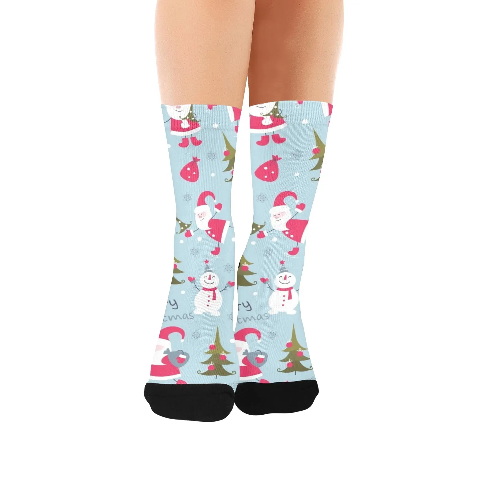 Santa Claus Custom Socks for Women