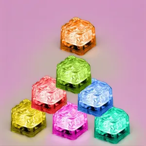 12Pcs Bath Tub Light Up Ice Cubes | Multicolor LED Ice Cubes Bath Glow Cubes | Water Activated Light Up Bath Cubes for Kids ，Water-activated glowing bath toy ，for Club Bar Party Wedding Decor