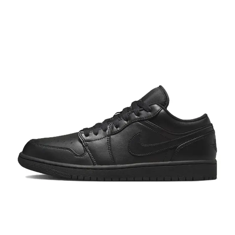 Nike Air Jordan 1 Low Triple Black Men’s Fashionable Sports Shoes, Mensfashion Daily Casual Walking Basketball Footwear, Athletic Shoes, Black/Black/Black