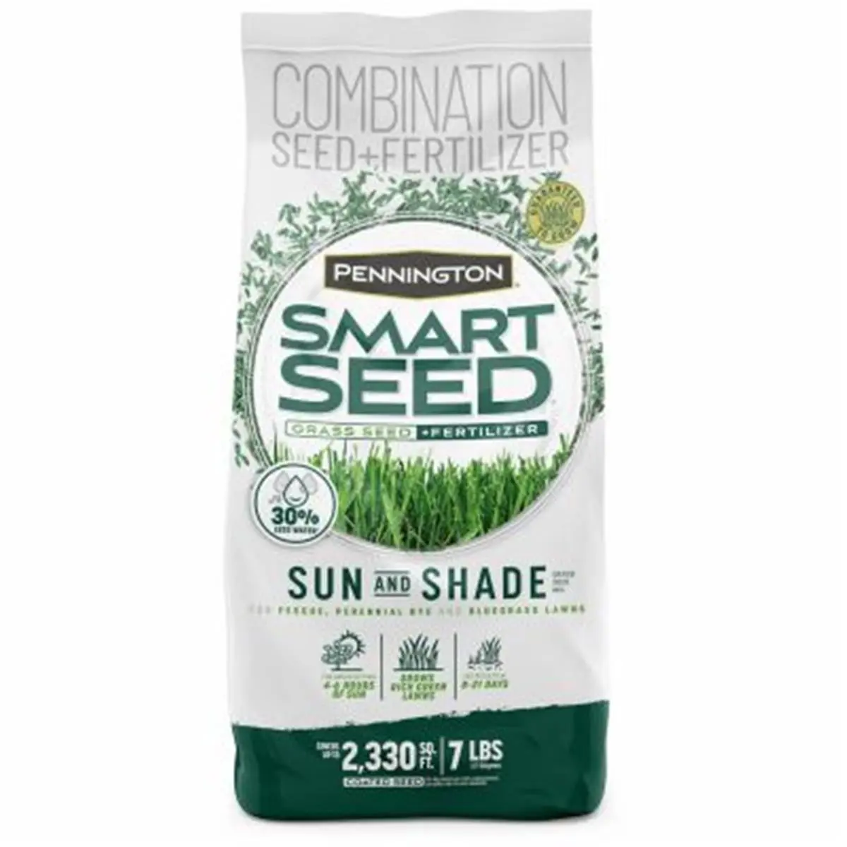 212 MAIN Turf Grass Seeds, 7lb Pennington Smart Sun & Shade Mix Garden Seed for Home Improvement Outdoor Lawn Care