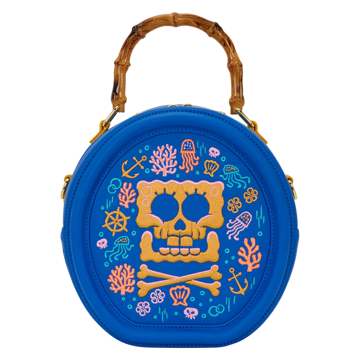 Women's SpongeBob SquarePants Pirate Adjustable Bag, 3D Embroidered Crossbody Shoulder Purse, Adjustable Crossbody Bag, Crossbody Shoulder Purses