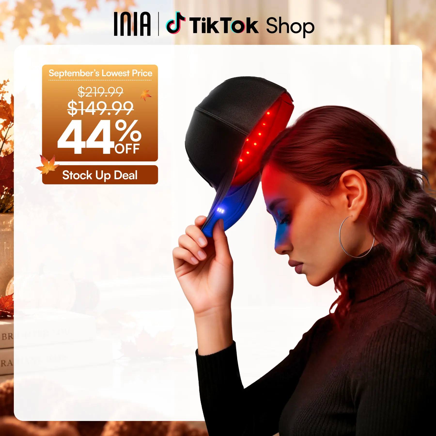 INIA REGEN Laser Hair Growth Cap, Help Reduce Shedding & Support Thicker Hair | 398 Lasers & LEDs Full-Scalp Red Light Therapy, Blue Light Scalp Care, Wireless & Portable,Summer Beauty Gift Ideas, Back to school, Back to school haul