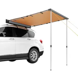 VEVOR Car Side Awning, TikTokShopBlackFriday, Large 4.6'x6.6' Shade Coverage Vehicle Awning, PU3000mm UV50+ Retractable Car Awning with Waterproof Storage Bag, Suitable for Truck, SUV, Van, Campers