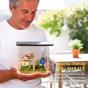 Pet Holographic Digital Display | Pet Keepsakes | Cat 3D Projector | Dog Image Box | Eternal Memories for Small Pets — Death is not the end; forgetting is the end.