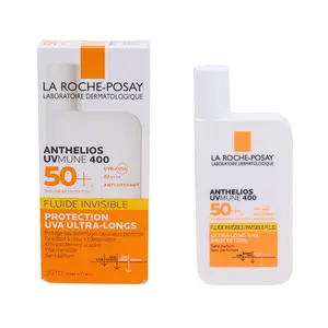 La Roche-Posay Anthelios UVMune 400 Invisible Fluid SPF50+ Sun Cream 50ml - Lightweight Non-Greasy Sunscreen for Sensitive Skin & Daily Use