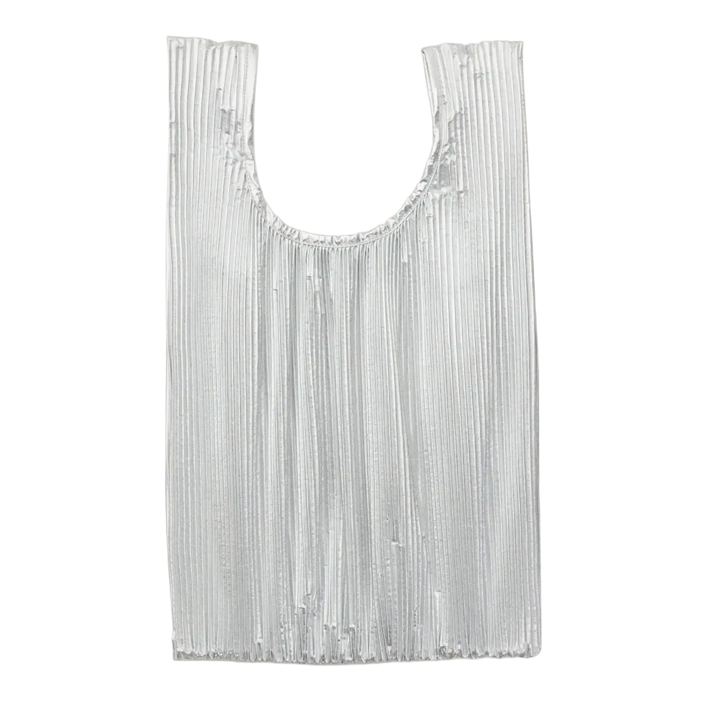 Baggu Pleated Chrome Metallic Bag