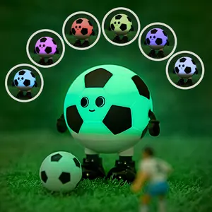 RGB Football Night Light, USB Rechargeable Cute Soccer Boy Tap Lamp, 3 Brightness Levels, Long Battery Life, Timer, Stress Relief Gift