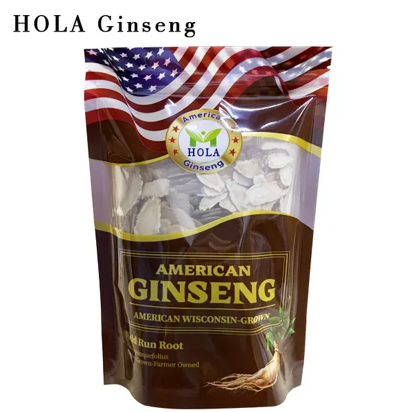 American Ginseng Slices-8 oz Pack Wisconsin Ginseng Slices-Authentic American Ginseng-Non-GMO, Gluten Free Ginseng Root Slices-Use this Herbal Supplement in Soup, Tea, Congee