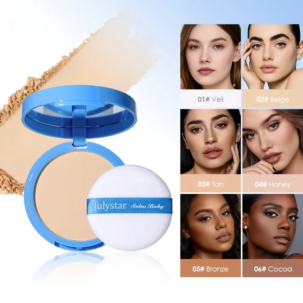 Set makeup and oil control concealer Setting Powder moisturizing, hydrating and oil control, natural ingredients, waterproof, light and natural makeup, lasting to cover facial defects, all day long makeup Beauty Powder