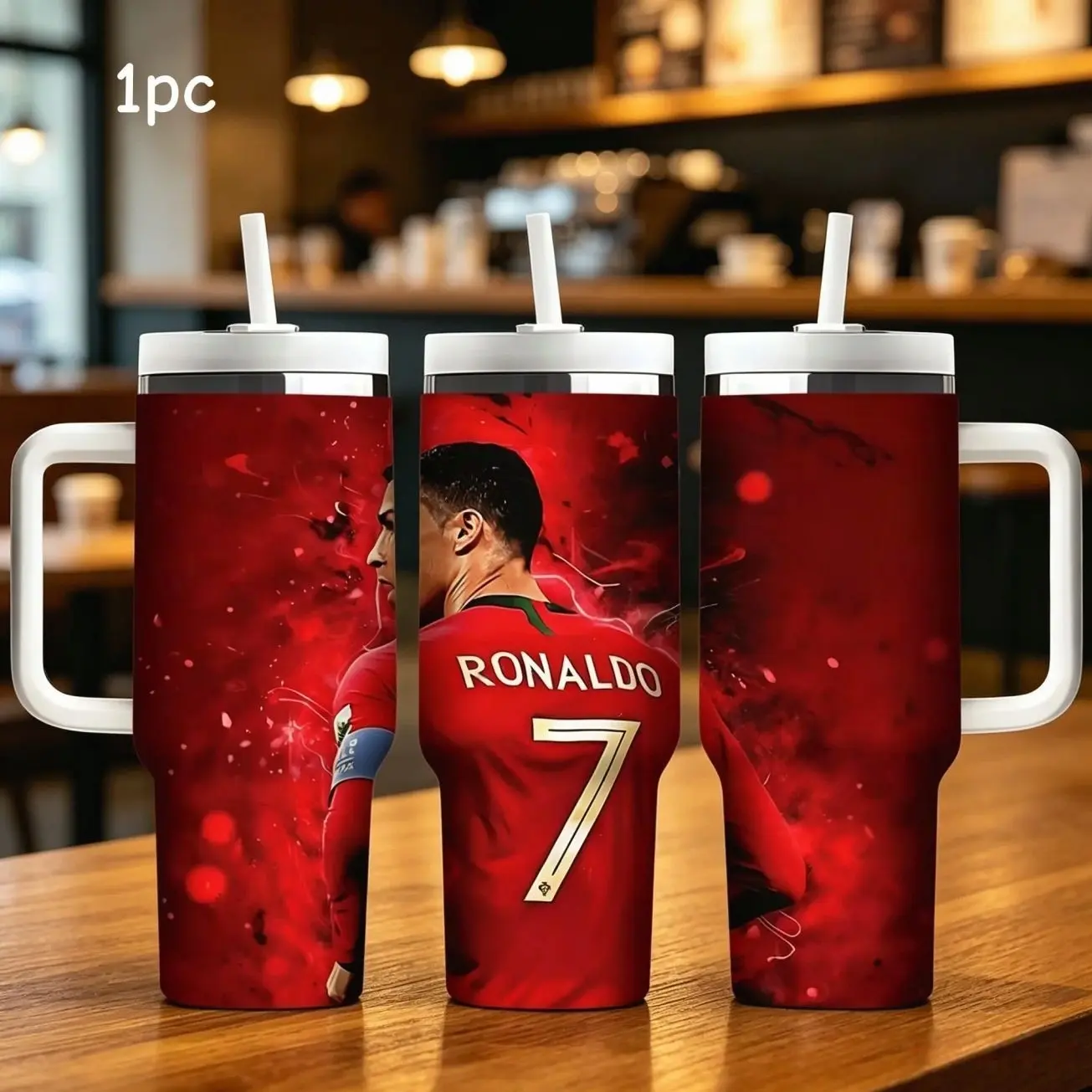 Football Fan Tumbler 20oz 30oz 33oz 40oz | Stainless Steel Insulated Travel Mug with Handle | Sports Lover Gift
