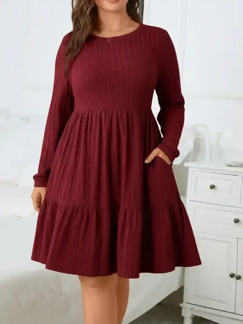 a line plus size winter dress Buy Red Embroidered A-Line Plus Size Winter Dress Online for Woman