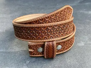 Personalized Handmade Leather Belt Leather Belts Western Tooled Leather Belt Embossed Full Grain Removable Buckle Belt Valentines Day Gift - Meaningful Gift