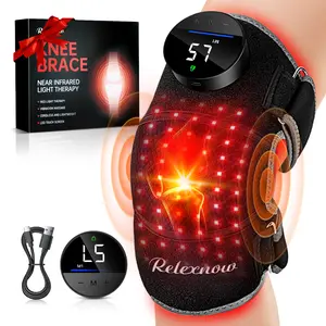 Best Gift for Parents: Heated Knee Brace with Vibration Massage & Red Light Therapy | Wireless Rechargeable Cordless Device for Knee/Joint/Elbow/Shoulder Pain Relief & Faster Recovery
