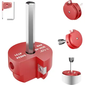 PVC Pipe Reamer & Fitting Saver, 1-1/2 Inch Aluminum Head 3/8 Inch Hex Shaft, Plumbing Tool for PVC SCH 40 ABS CPVC Lines