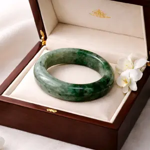 Jade bangle ( vong cảm thạch) size 60.80cm, thickiness 15.26mm