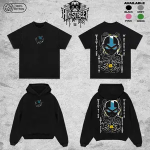 Aang Shirt, Avatar the Last Airbender Shirt, Animated Shirt, Vintage T-Shirt Menswear Top Underwear Tshirt The Last Air Nomad - The Avatar Anime Double Printed Washed Tee Unisex Oversize Anime Manga