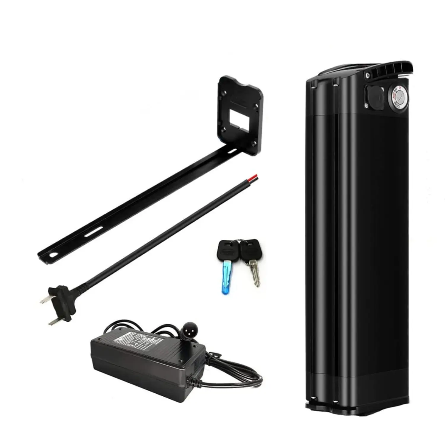 48V-36V Silver Fish E-Bike Lithium Carbonate Battery - Multiple Ah (15.6Ah,18Ah,21Ah), Built-in BMS, High Power Portable Compact Replacement for 250W-1000W Electric Bicycles, 12-Month Warranty for Urban Commuting