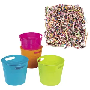 Bright Colored Buckets with Candy Parade Kit - 1004 Pc.