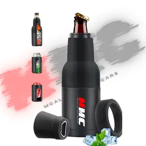 MMC BEER BOTTLE COOLER WITH OPENER AND STOPPER