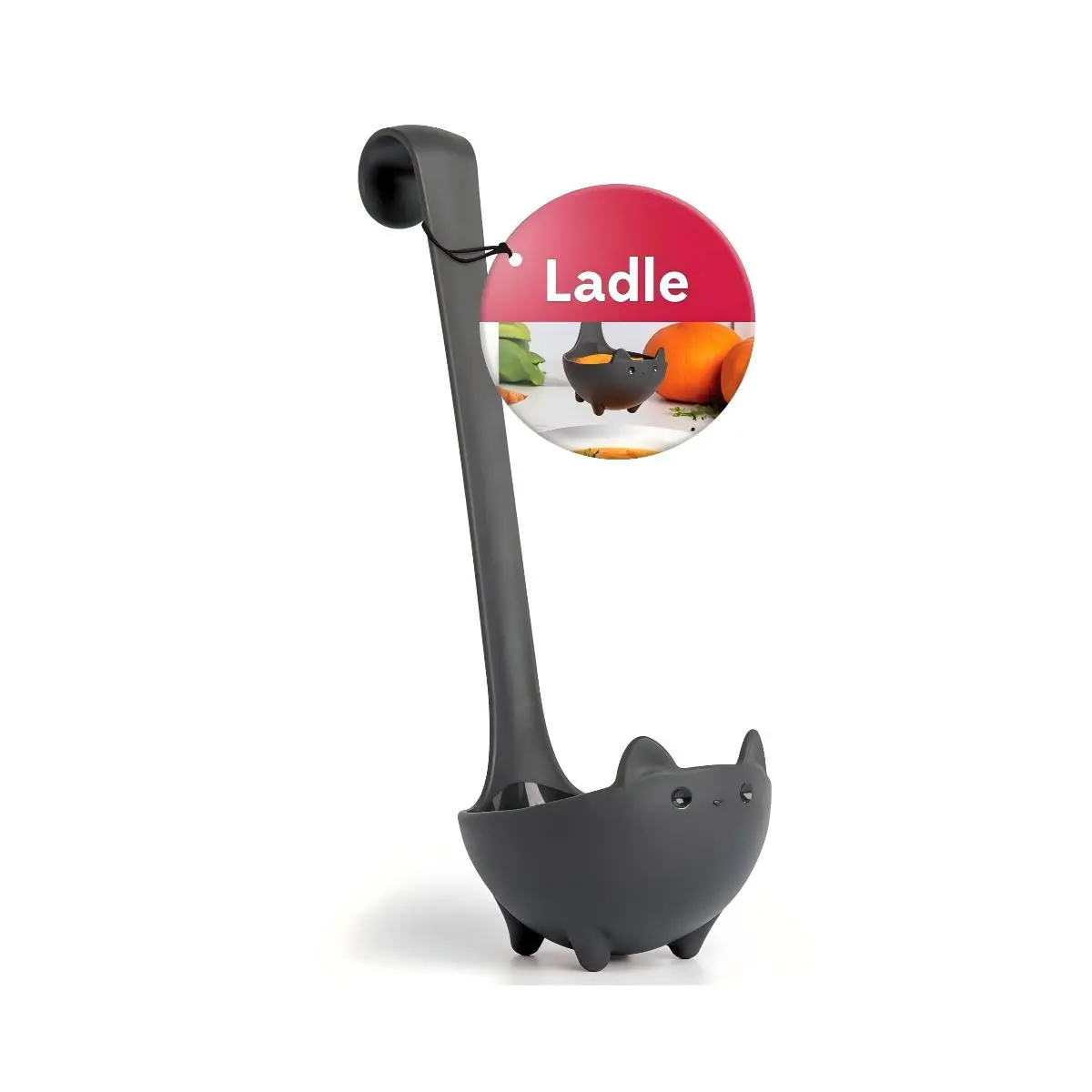 Hello Kitty shaped spoon with a classic gothic design, a Halloween-themed kitchen accessory, and practical everyday tableware—a fun and unique gift choice for all cat lovers this holiday season.