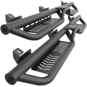 【Yzona】Running Boards Side Steps Compatible with 2021-2026 Ford Bronco 4 Doors (Not for Sport Model), Two Stairs Design Side Steps Heavy-Duty Steel Nerf Bars Bolt-on Step Plates Rock Sliders Rail