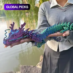 3D Printed Dragon Model, 1 Count Creative Desktop Decoration, Dragon Model Ornament, Office Desktop Decoration, Perfect Holiday Gift