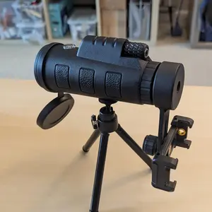 Newly upgraded second generation】 80x100 Monocular Telescope for Cell Phone Photos Outdoor Compact Water-Resistant Cold Send Triangle Bracket Distant Views at Your Fingertips Zoom in with your phone to get a full view Compact Sturdy Powerful Telescope