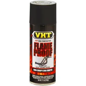 212 MAIN Vht SP102 High Temp Silicone Ceramic Flameproof Coating - Matt Flat Black Aerosol Can Paint, 11 Oz, for Surface Renewal