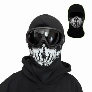 Breathable Skull Pattern Balaclava, Cosplay Balaclava  Lightweight Spring Face Mask for Men Women, Windproof Full Face Cover for Cycling Hiking Motorcycling & Outdoor Sports