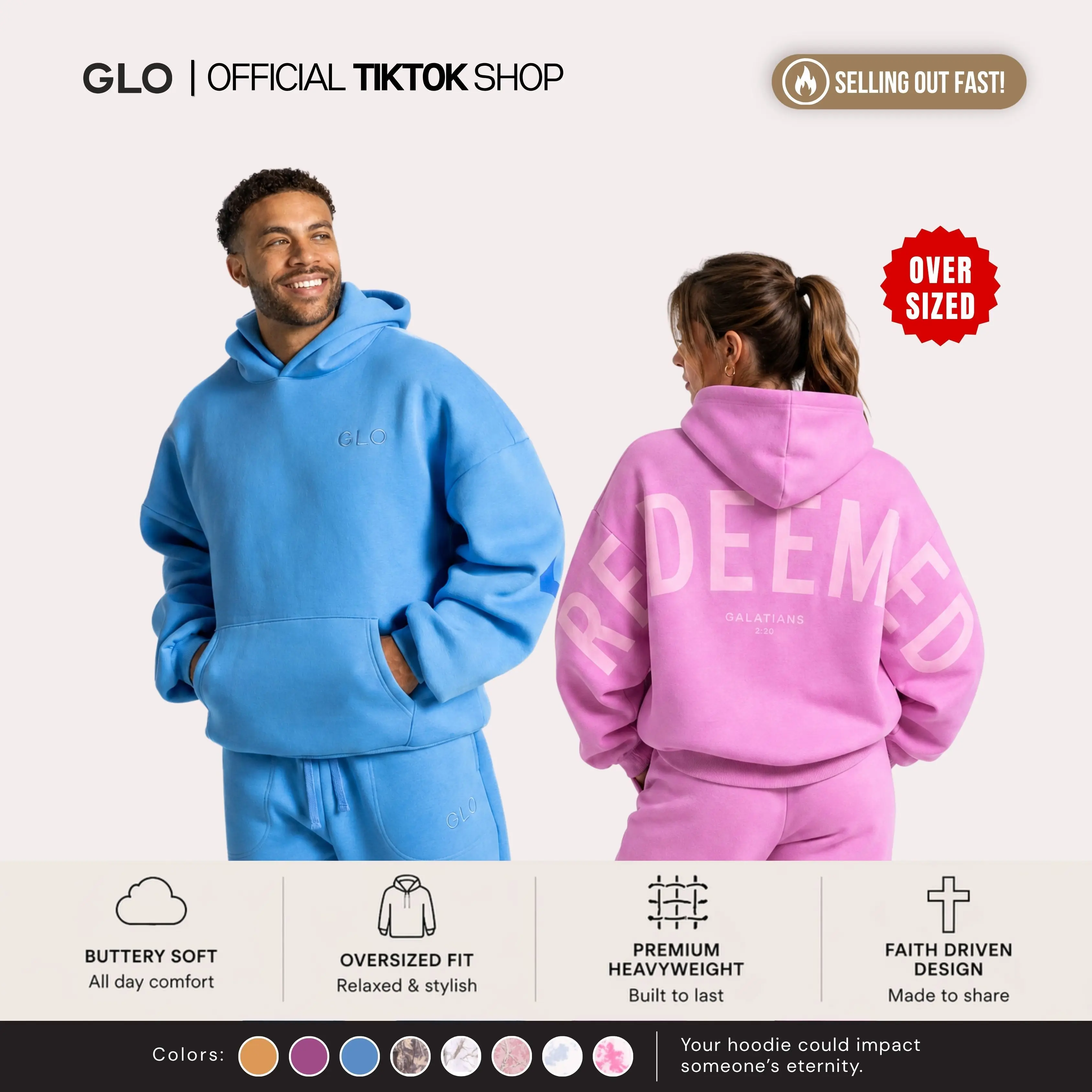 GLO Kingdom Essential Hoodie | "Limited Edition" I Dark Camo / Cloud Oversized Christian Hoodie Unisex Womenswear Pocket Sweatshirts GLO Kingdom Essential Hoodie | "Limited Edition" I Dark Camo / Cloud Oversized Christian Hoodie Unisex Womenswear Pocket Sweatshirts