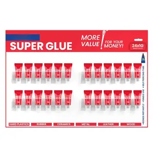 1 Gram (Pack of 24) Single Use Super Glue  Purpose - Superglue - Ca Glue Thick &  Adhesive for DIY Craft, Ceramics, Frame, Leather, Metal Etc