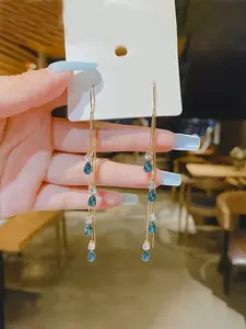 Elegant Water Drop Zircon Dangle Earrings Set for Women, Perfect for Daily Wear, Vacation, Parties, Great Gift Choice for Friends and Family, Teardrop Earrings