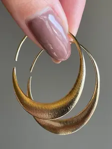Vintage Copper Simple Round Hoop Earrings for Women, Bohemian Style Fashion Jewelry, Multifunctional Earings for All Seasons, Boho Style Jewelry