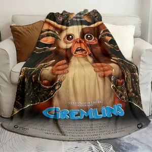 Exquisite Blanket Gremlins Movie Poster Unique gift blanket Great for bedroom beds sofas picnics and travel throws