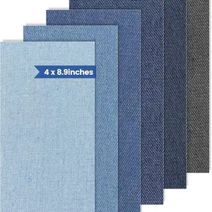 Denim Patches for Inside Jeans - Iron On Patches for Jeans - Jeans Patch for Repairing Pant Holes and Covering Imperfections, 6 Colors, Each Piece Measures 4 in x 8.9 in