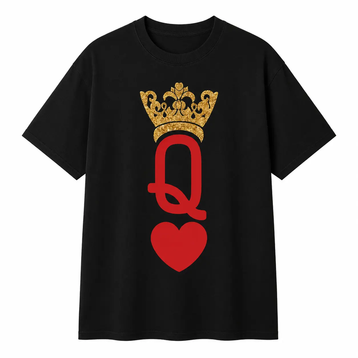 Queen of Hearts Vintage Inspired Tee, Valentine's Day Gift T shirt, Birthday Gift Girl, Hearts t shirt, Gift for Girl friend Fit Apparel