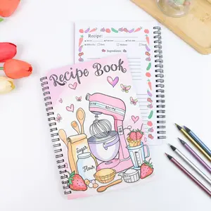 Fun Recipe Notebook Diary, Interactive Notebook, Workbook, Spiral Notebook Journal, Personal Blank Cookbook, Record Homemade Recipes, Perfect Holiday and Birthday Gift, for Mom Grandma Cookers