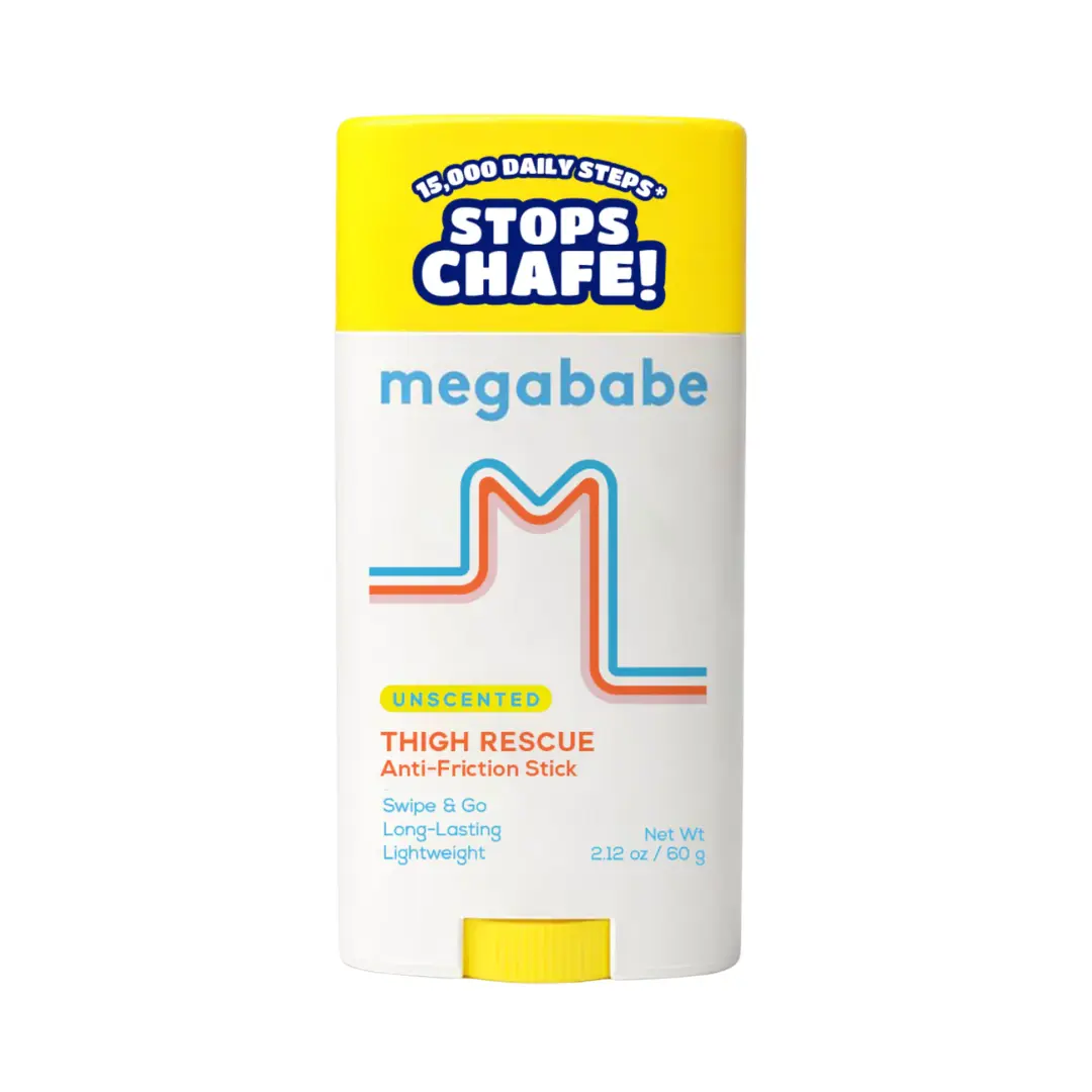 Megababe Thigh Rescue Unscented Anti-Chafe Stick Prevents Skin Chafe & Irritation for Thighs Arms Bra-Lines 2.12oz Unscented Summer Vacation Essentials