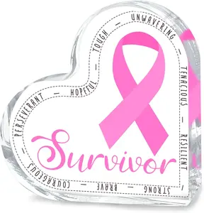 Inspirational Acrylic Sign for Women – Breast Cancer Survivor Gift, Motivational Decorative Plaque, Encouragement Desk Sign for Fighters & Supporters