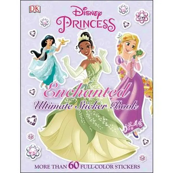 Ultimate Disney Princess Fairy-Tale Sticker Book - By DK English Paperback Sticker Art, 60+ Reusable Full-Color Designs, Safe Materials, 10.22in H x 6.62in L x 0.1in W, Kids' Creative Activity Book (Children's Literature & Art)