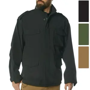 ROTHCO Men's Classic M-65 Tactical Field Jacket, Waterproof Soft Shell Polyester with Fleece Lining and Cargo Pockets, Tops
