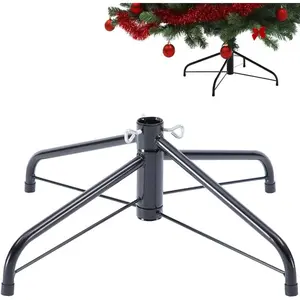 Christmas Tree Stand Heavy Duty Folding Artificial Christmas Tree Stand, for 4 to 6 Foot Trees, Fits 0.7-0.87 Inch Pole
