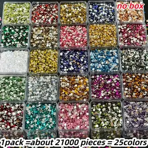 21000pcs 3mm Silver Resin Rhinestones Kit - 25-Color 5D Round Sparkle Bedazzling Kit for Cup Mat, Keychain, DIY Jewelry Making, Art Charms, DIY Beading Accessories (No Box) Diy Galaxy