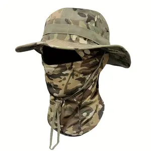 Outdoor Sports Fishing Bucket Hat, Breathable Round Top Hat, Outdoor Sun Protection Hat for Men & Women