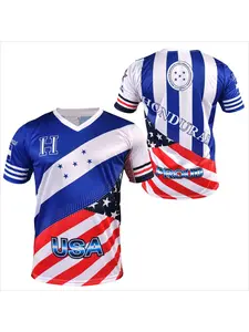 Fury Honduras and USA Flag Mix Soccer Jersey Design for Men/Women/Unisex