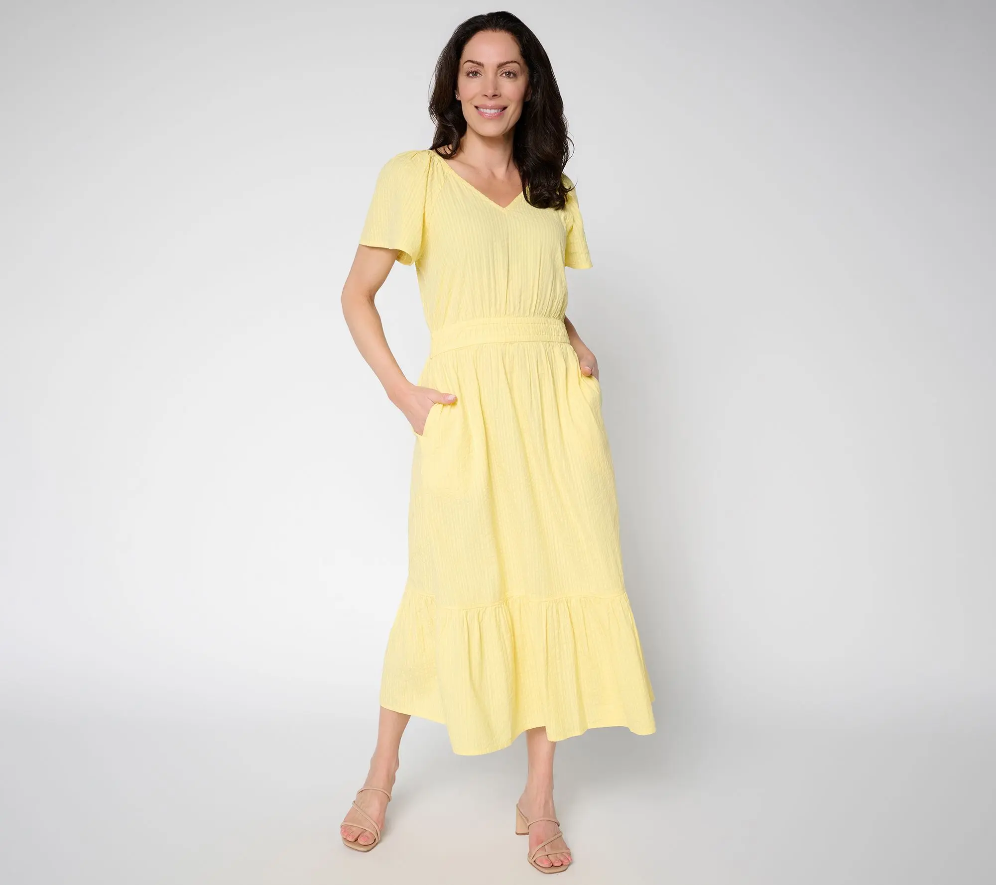 Mally Roncal Petite Summer Lovin Seersucker Maxi Dress