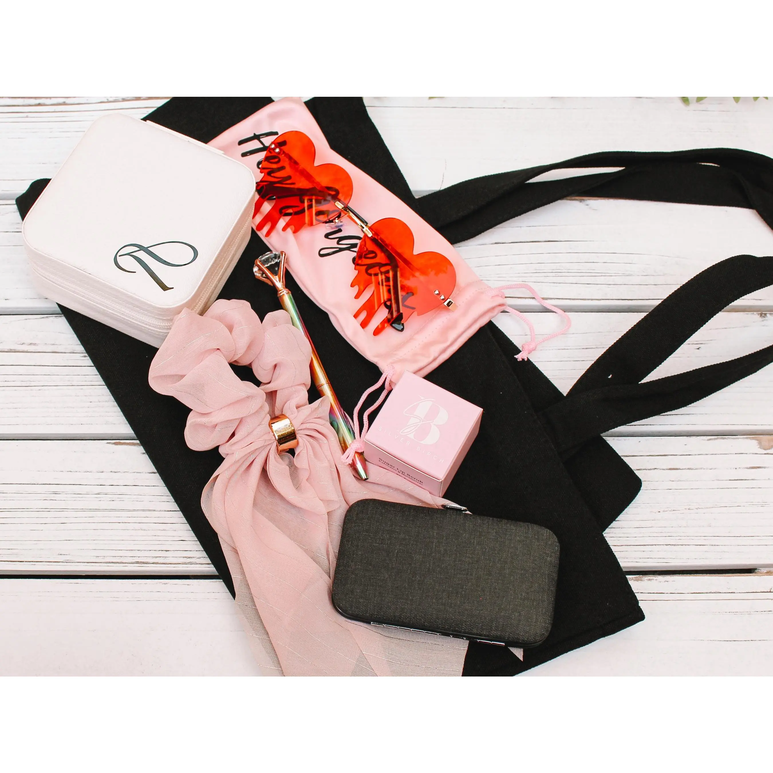 Personalized Bridesmaid Tote BLACK