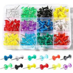 12 Colors 150 Pcs Push Pins - Standard Thumb Tacks, Steel Point & Plastic Head for Bulletin Board, Cork Board & Wall Use