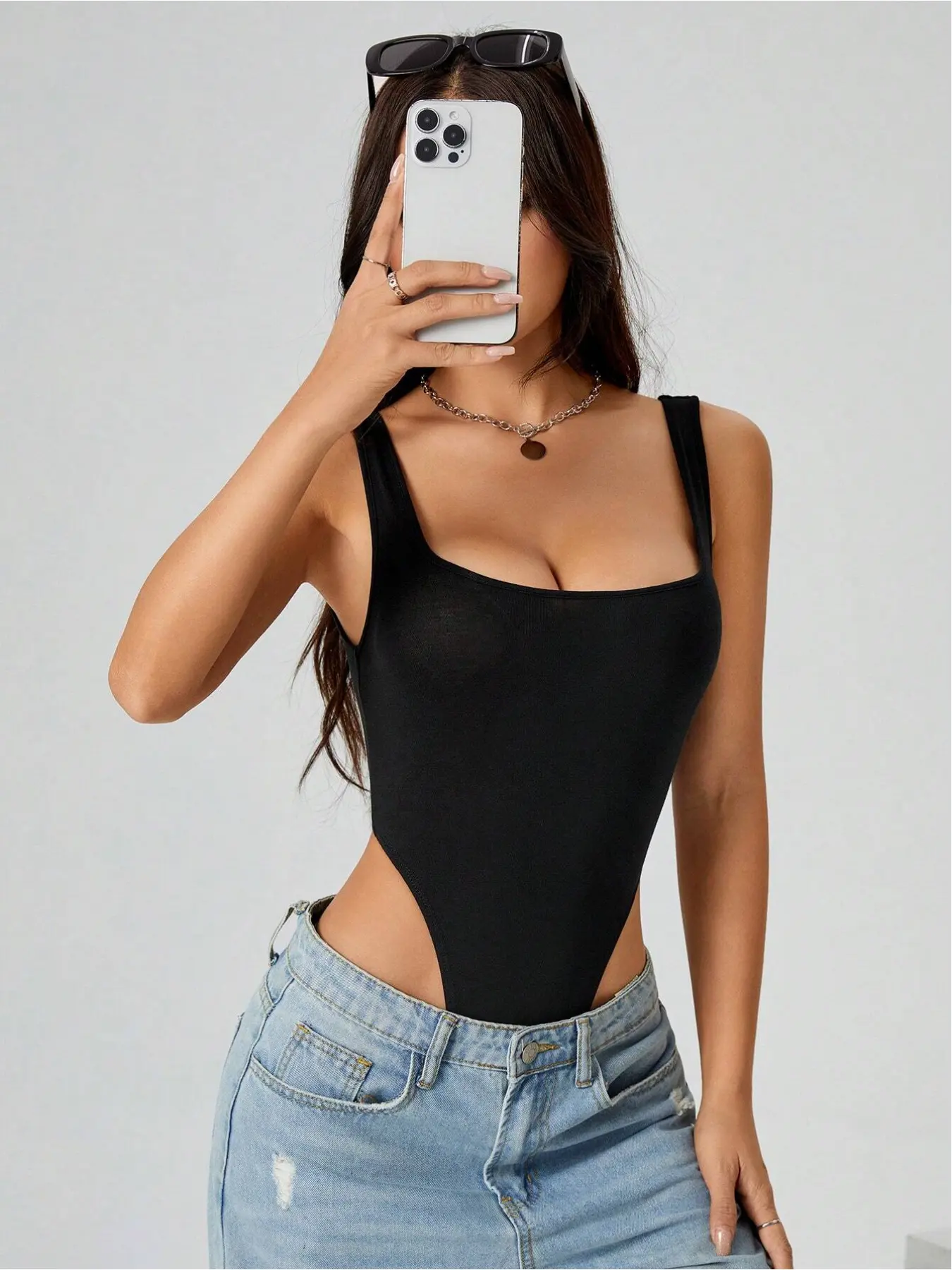 Knitted Bodysuit For Women Simple Minimalist Basic Fashion Daily Casual